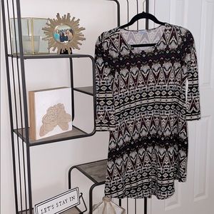 Abbeline three-quarter length sleeved dress